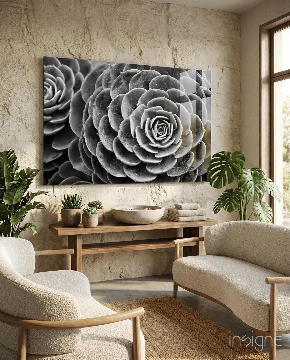 Flower Glass Wall Art
