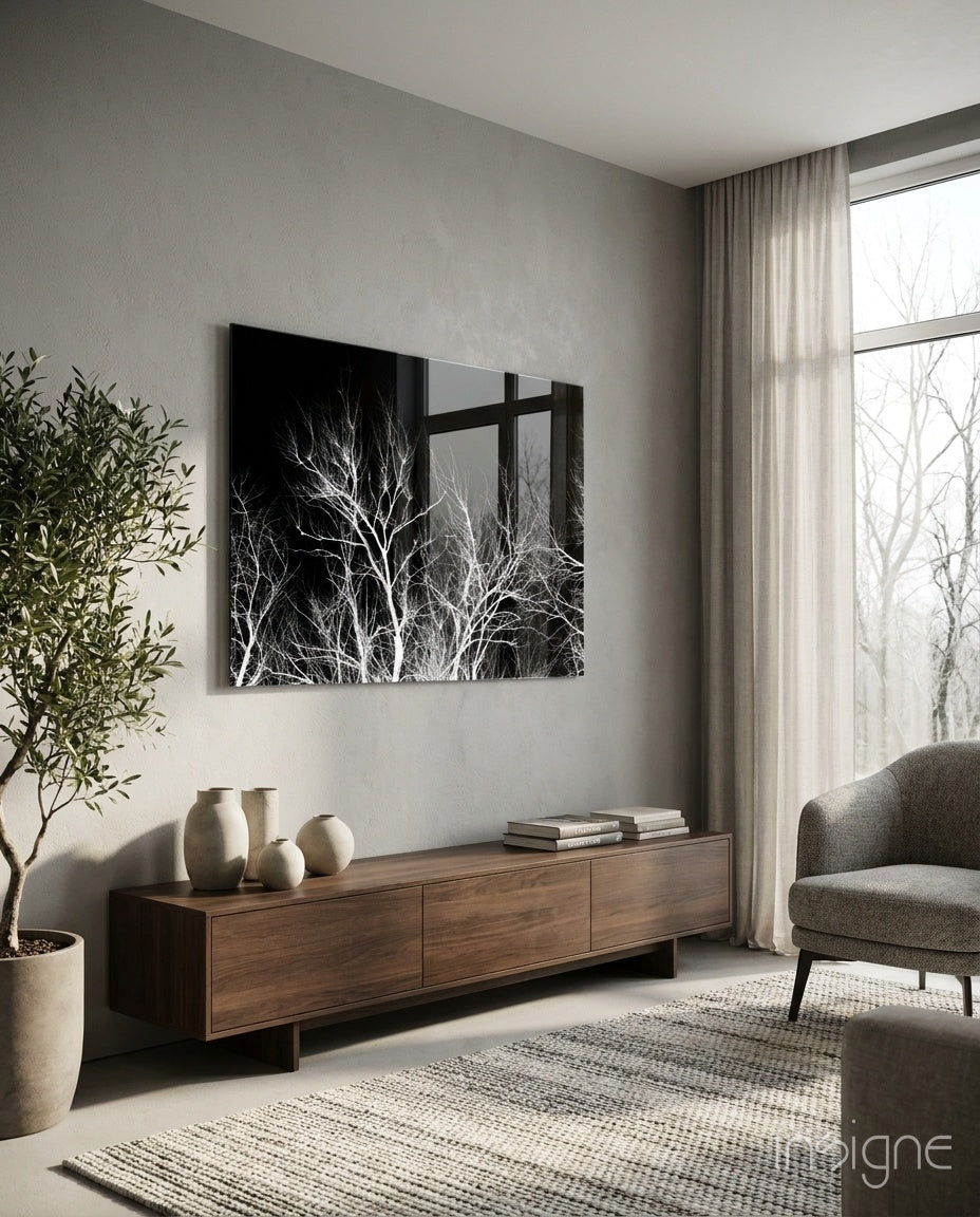 Night of the Tree Glass Wall Art