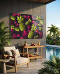Pineapples Glass Wall Art