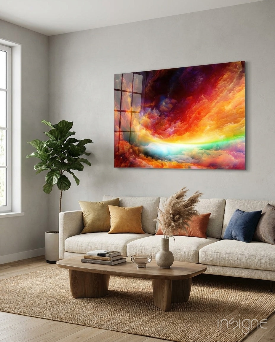 Abstract Glass Wall Art