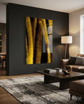 Yellow Story Glass Wall Art