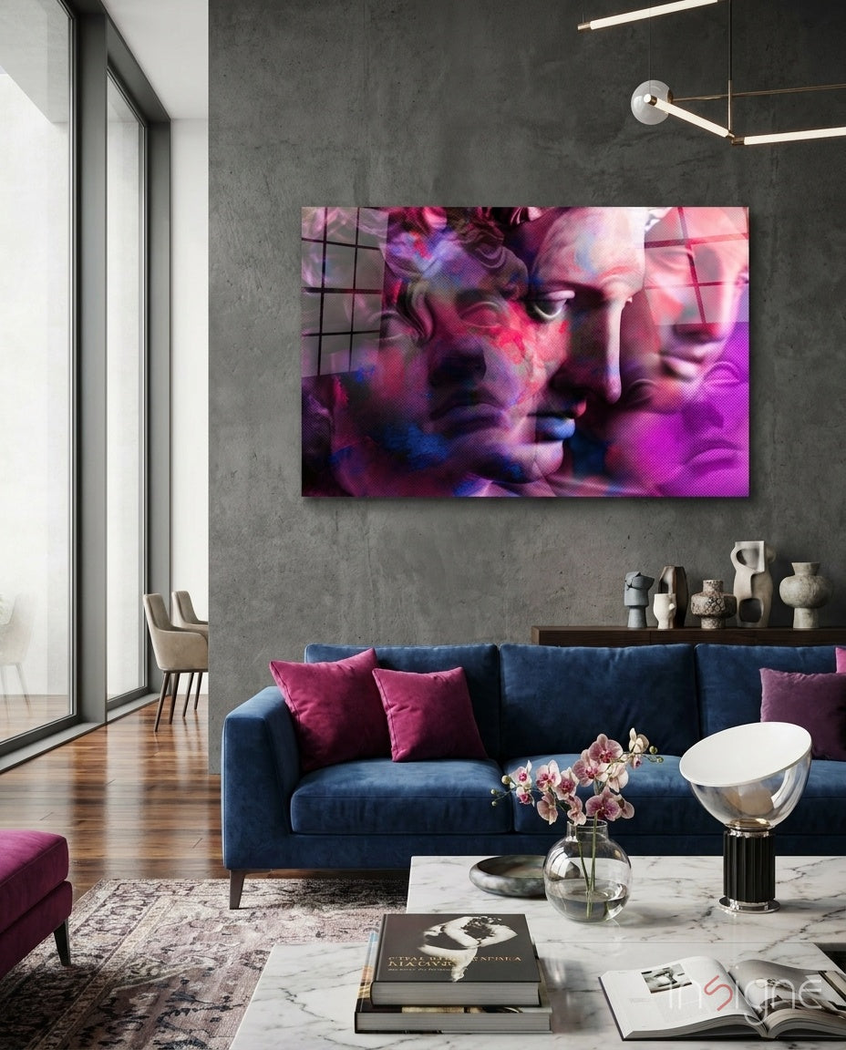 Statues Glass Wall Art