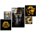 Yellow Harmony Combined Glass Wall Art