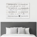 GPS Coordinates Sign - Important Family Dates Sign