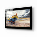Fishing Boat Glass Wall Art