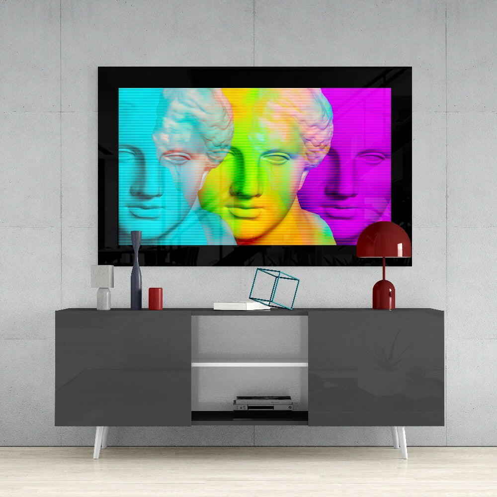 Modernity in Sculpture Glass Wall Art