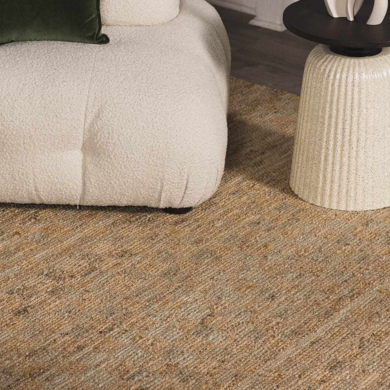 Lonut Checkered Jute Area Rug - Promo - Clearance