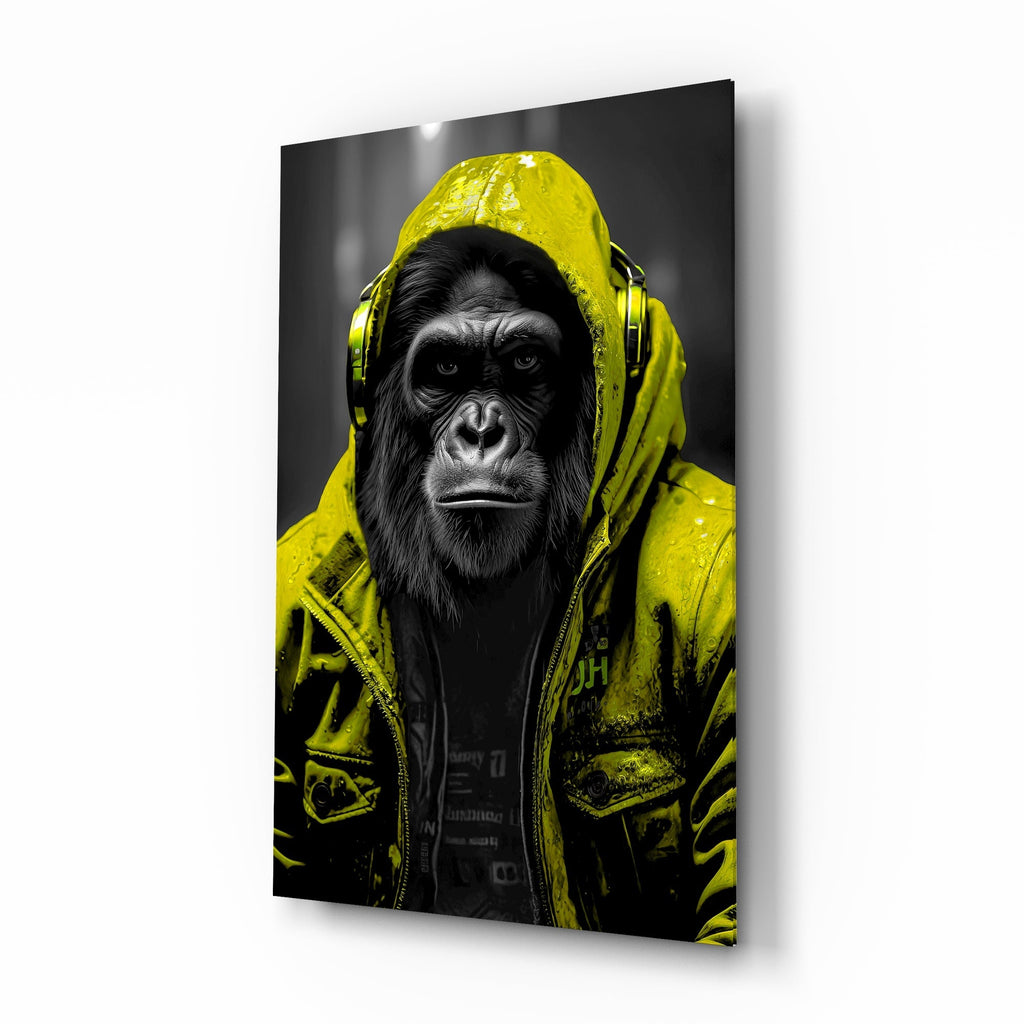 Rebellios Ape  Glass Wall Art || Designer Collection
