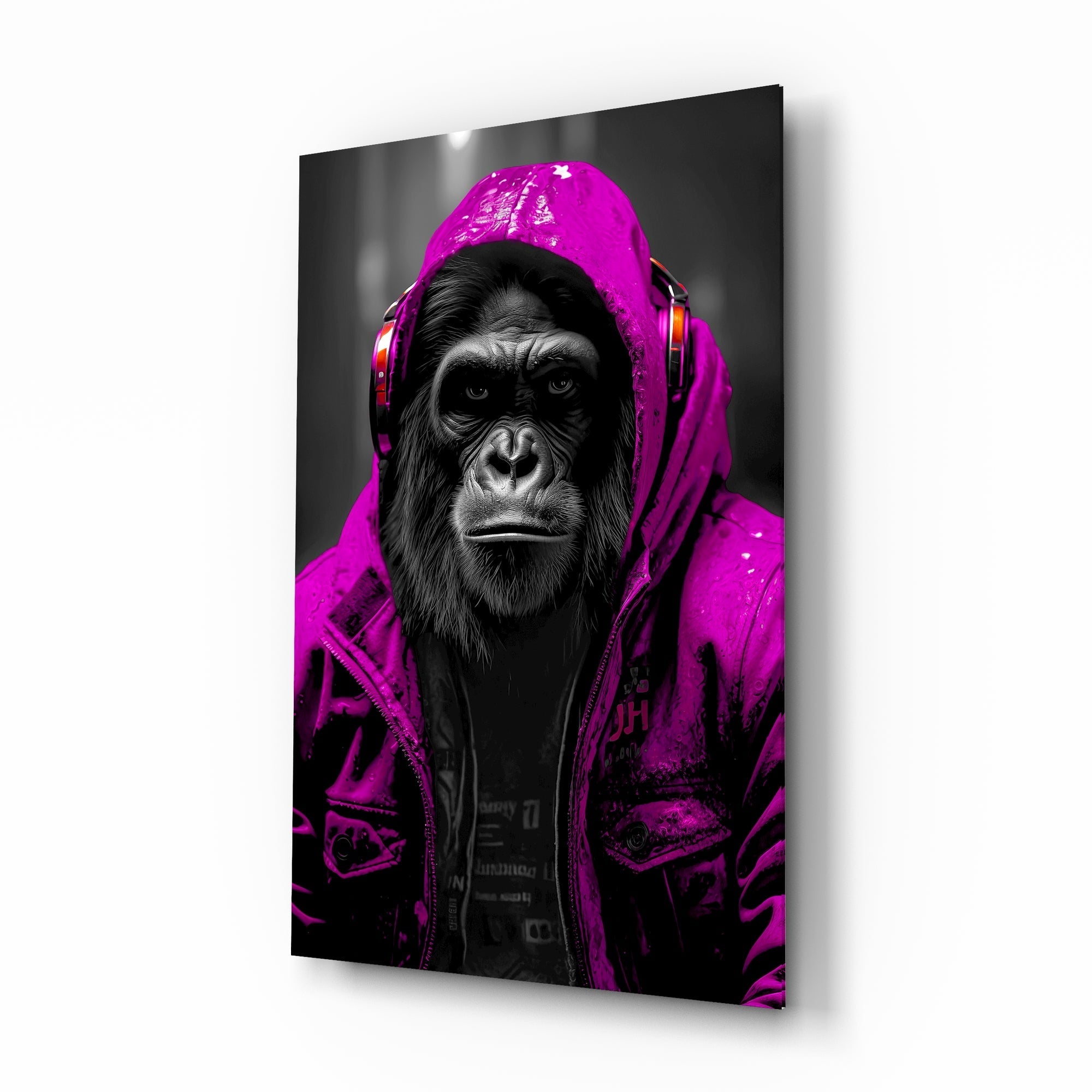 Rebellios Ape  Glass Wall Art || Designer Collection