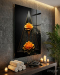 Lotus Glass Wall Art|| Designer's Collection