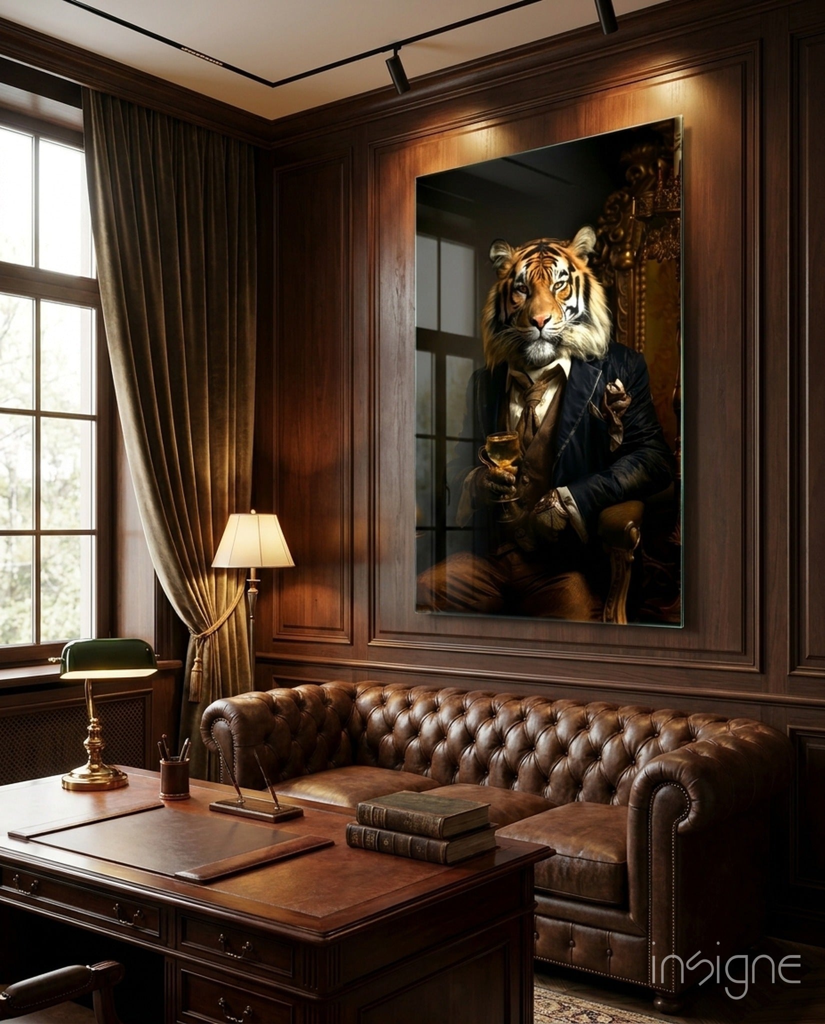 Gentleman Glass Wall Art|| Designer's Collection