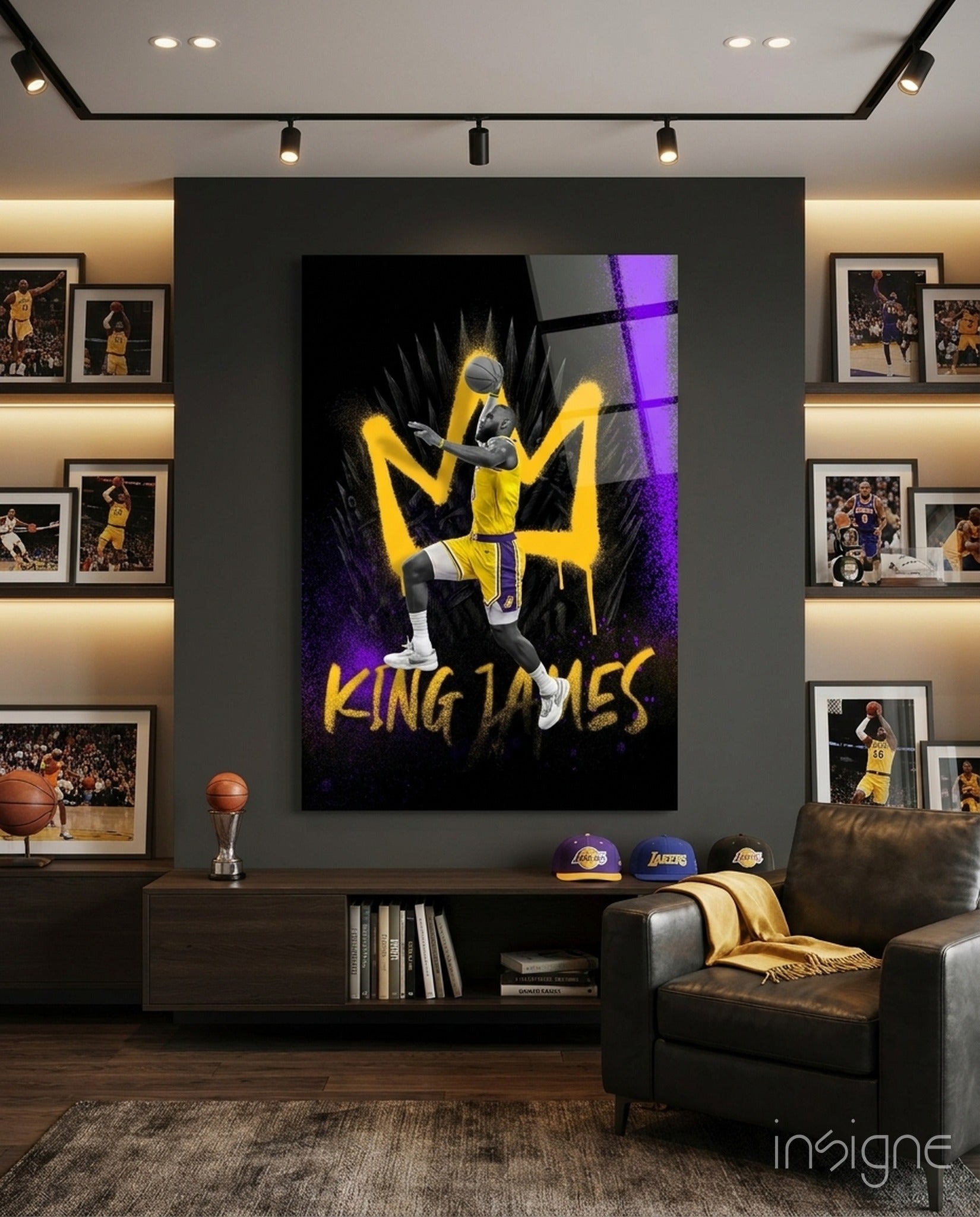 King James Glass Wall Art || Designer Collection