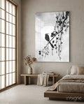 Bird on the Branch Glass Wall Art || Designer Collection