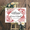 Floral Wedding Welcome Sign