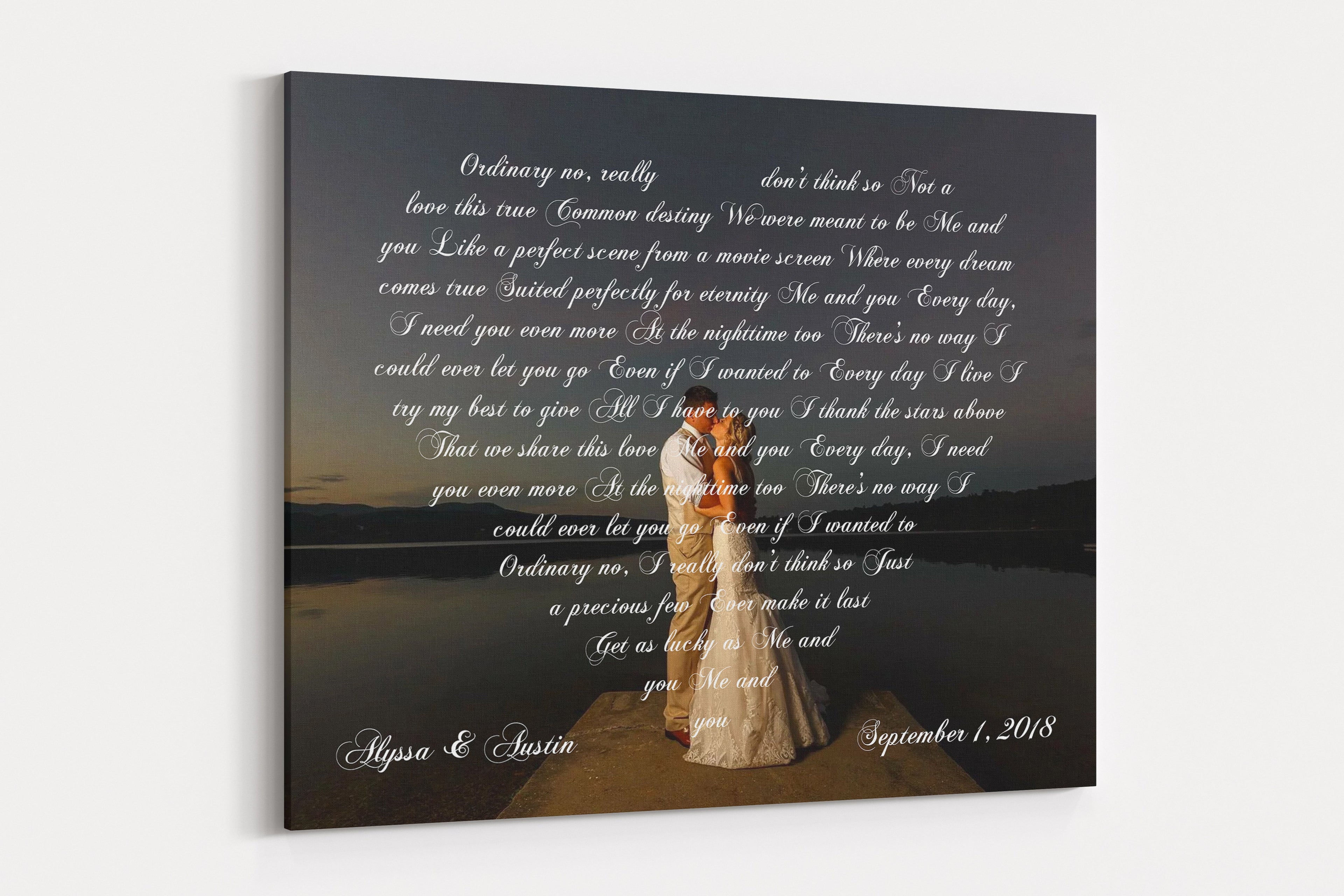 Heart Shaped Words With Photo Second Anniversary Gift