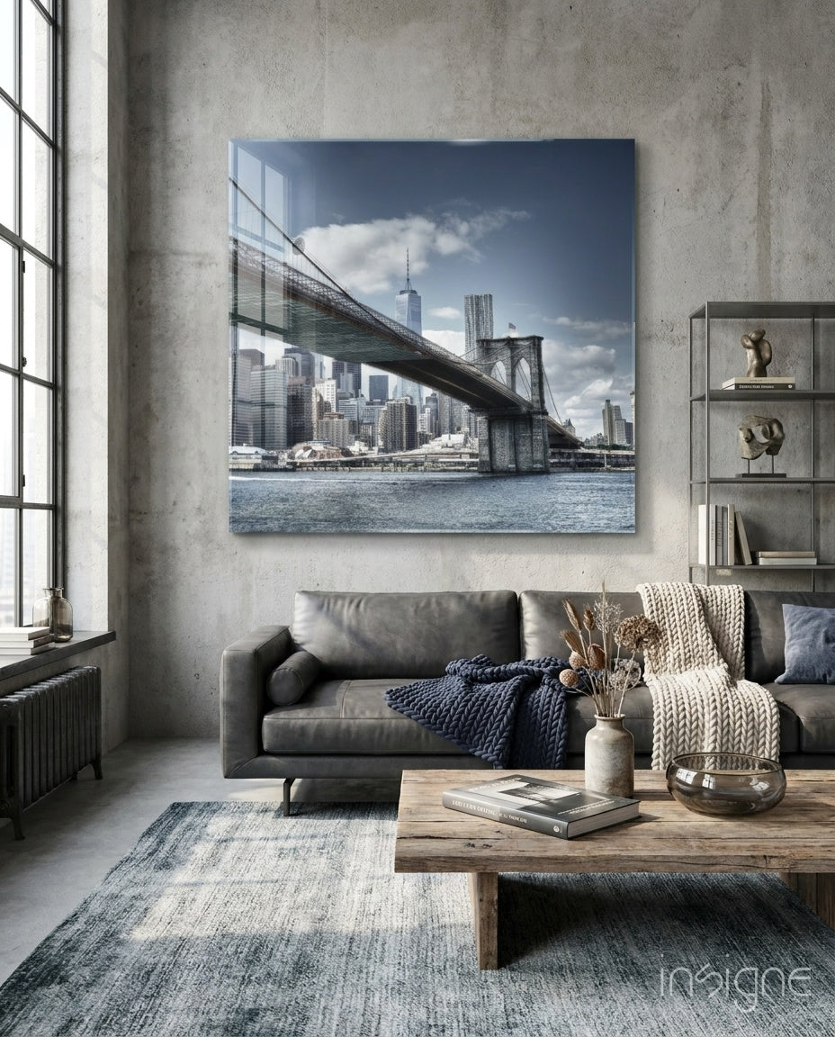 Brooklyn Bridge Glass Wall Art