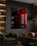 Red Smoke Glass Wall Art