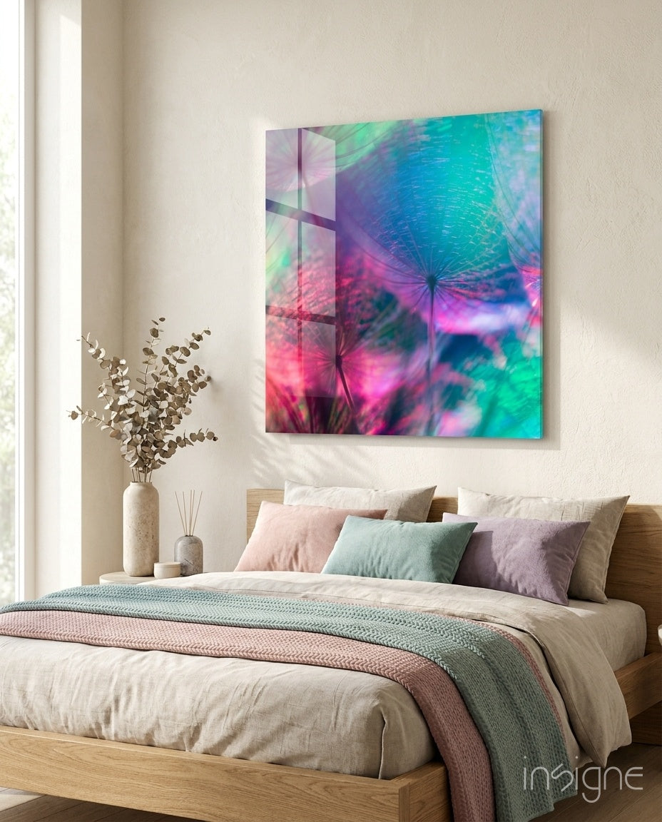 Dandelion Glass Wall Art