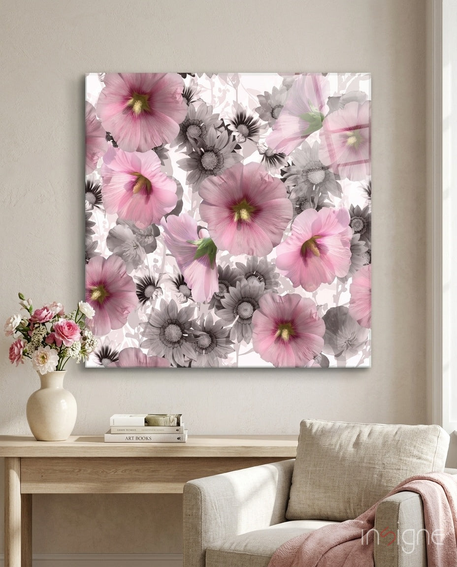 Flower Glass Wall Art