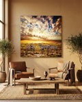 Zebras Glass Wall Art