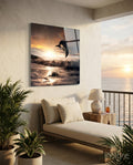 Dolphin Glass Wall Art
