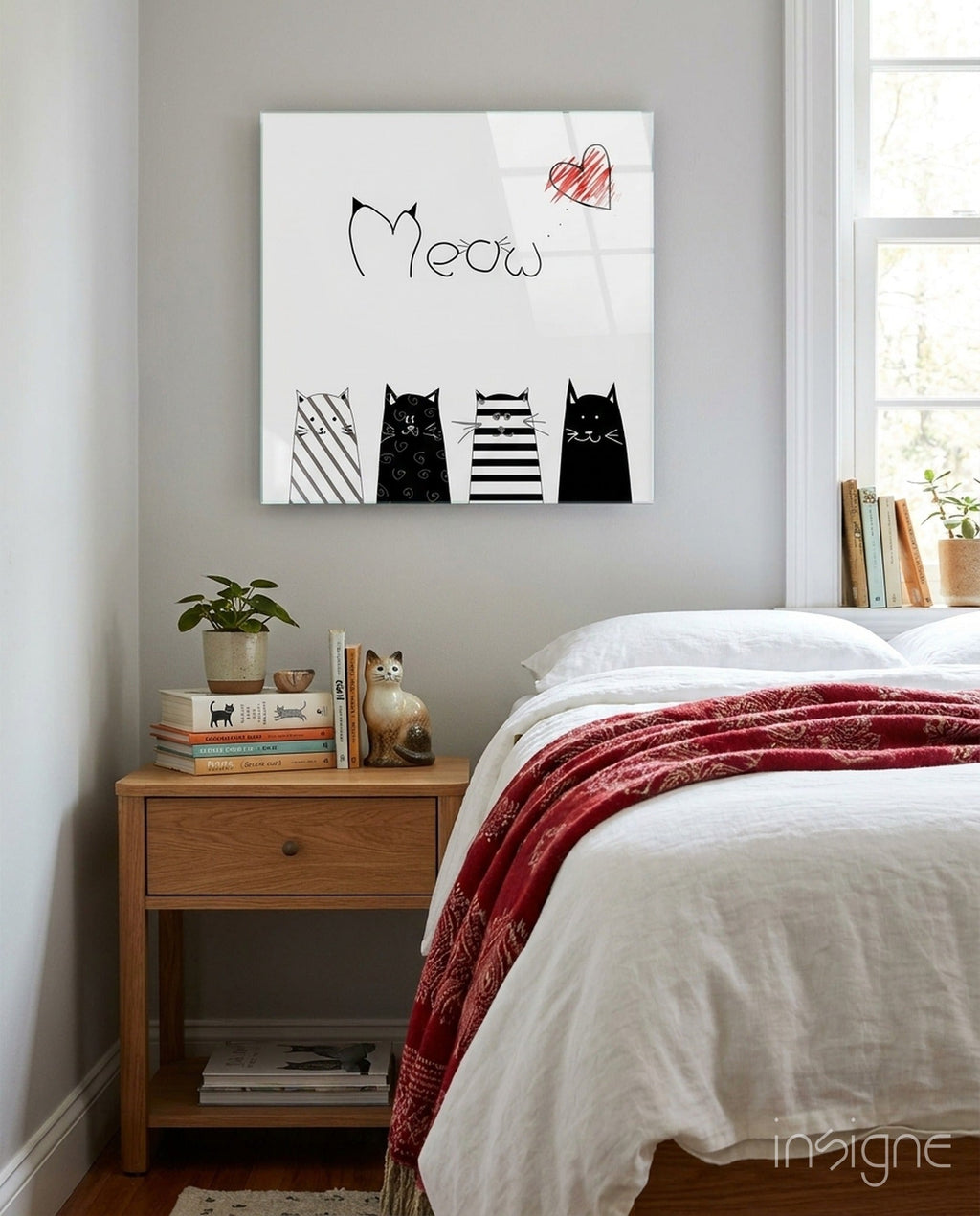 Meow (Cat) Glass Wall Art