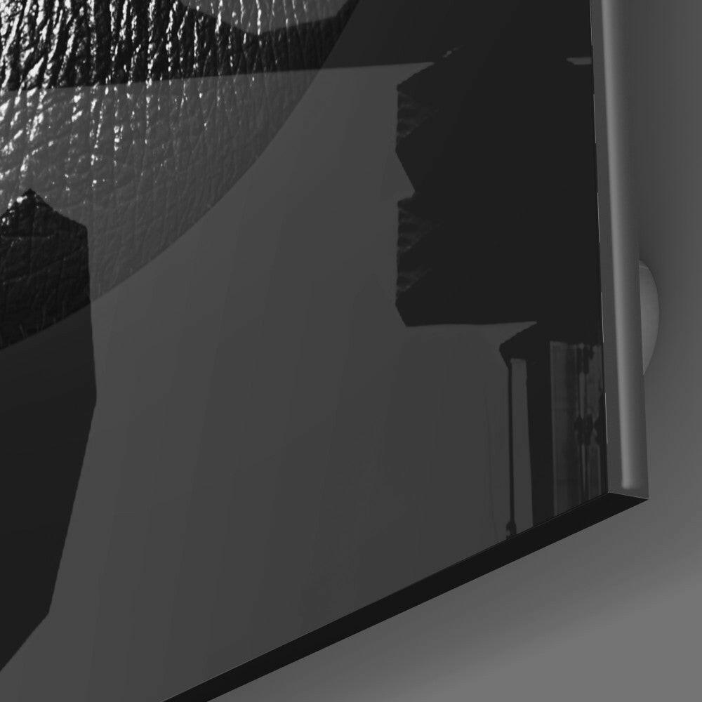 Black Lips Glass Wall Art