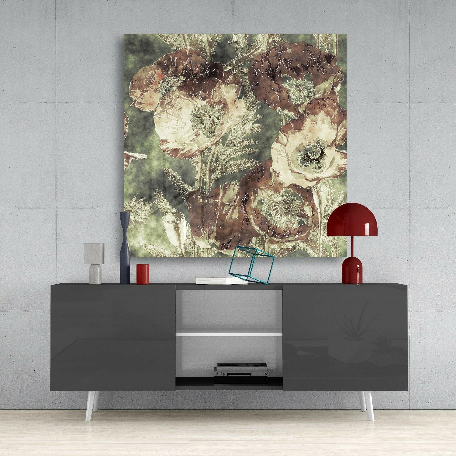 Abstract Glass Wall Art