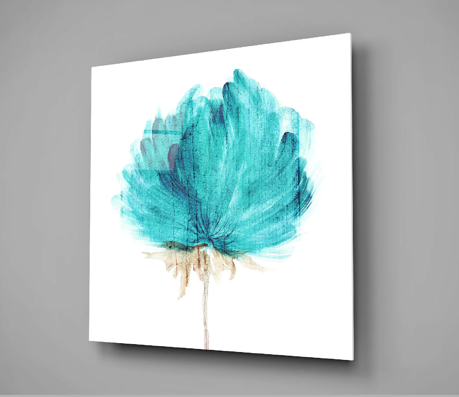Watercolor Flower Glass Wall Art