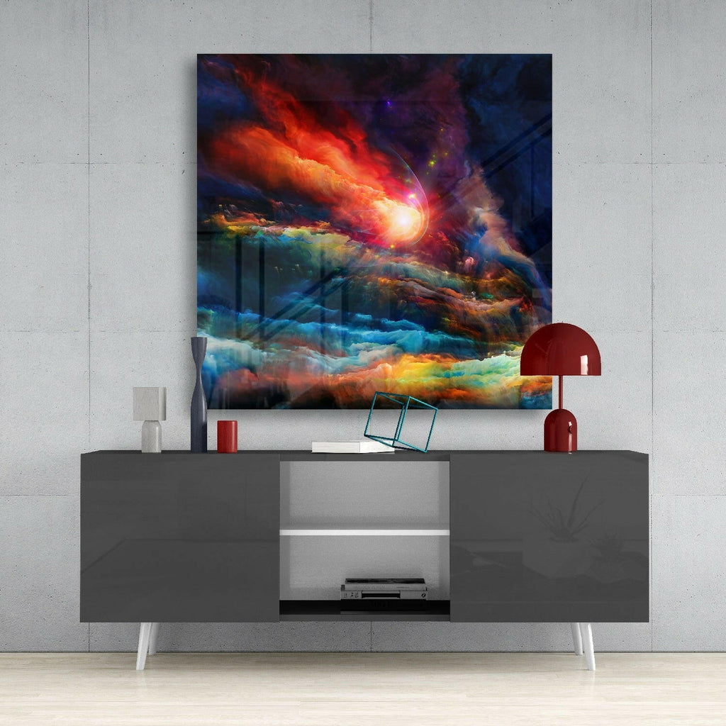 Colors of Space Glass Wall Art