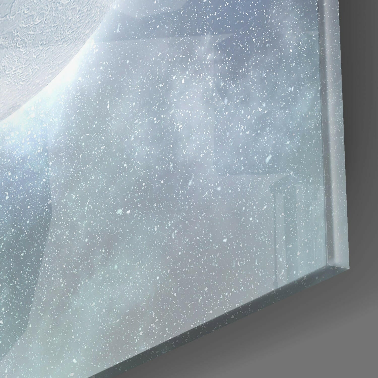 Full Moon Glass Wall Art