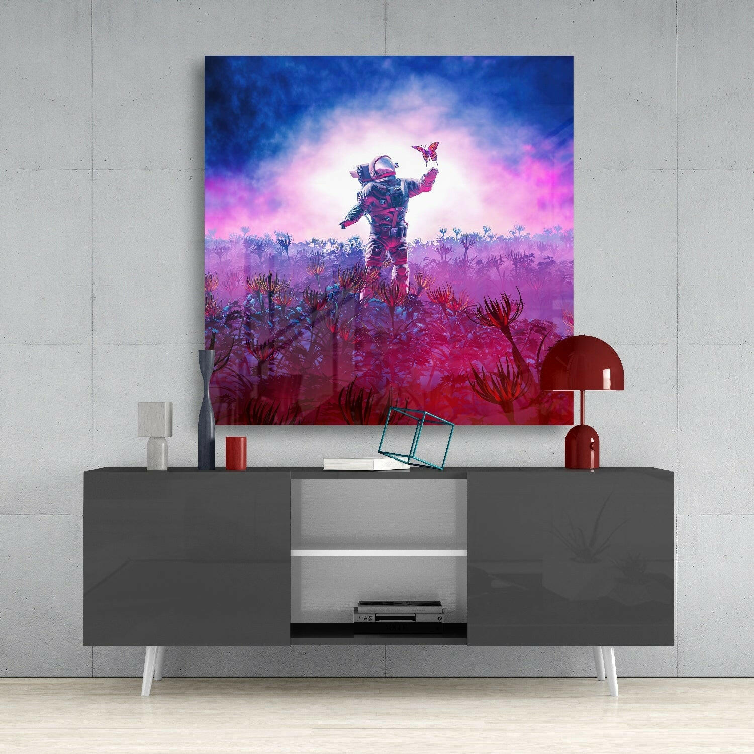 New Worlds Glass Wall Art