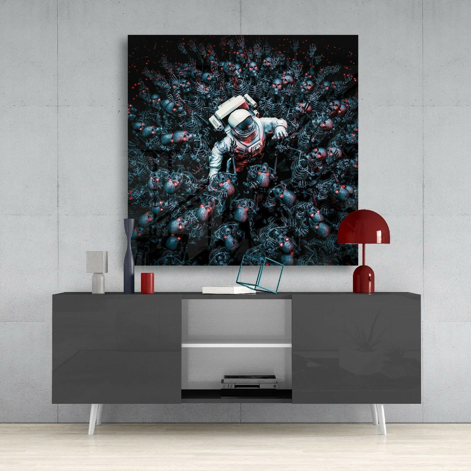 Android Cemetery Glass Wall Art