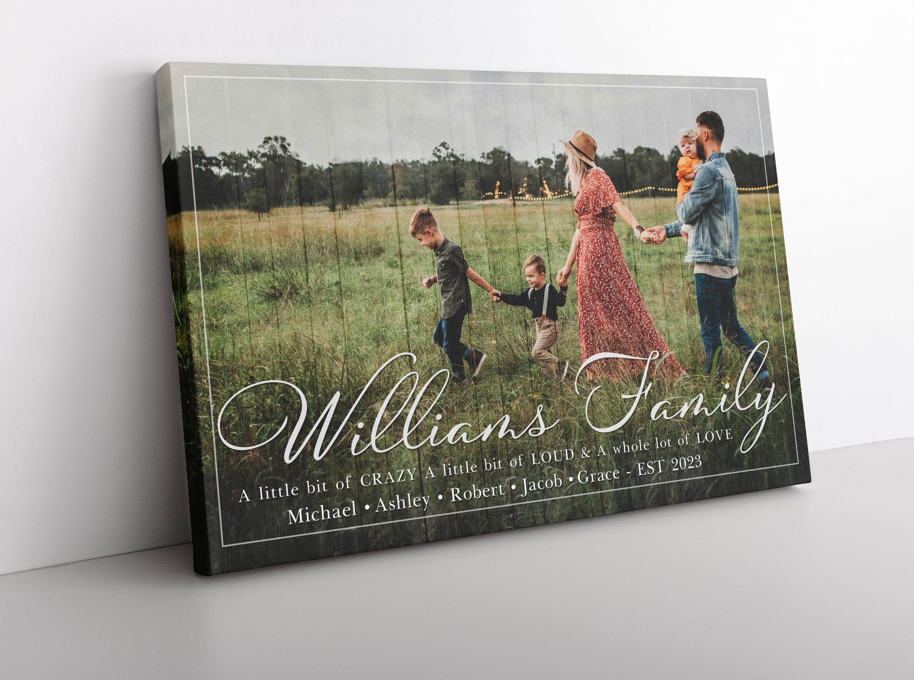 Personalized Last Name Family Photo Sign
