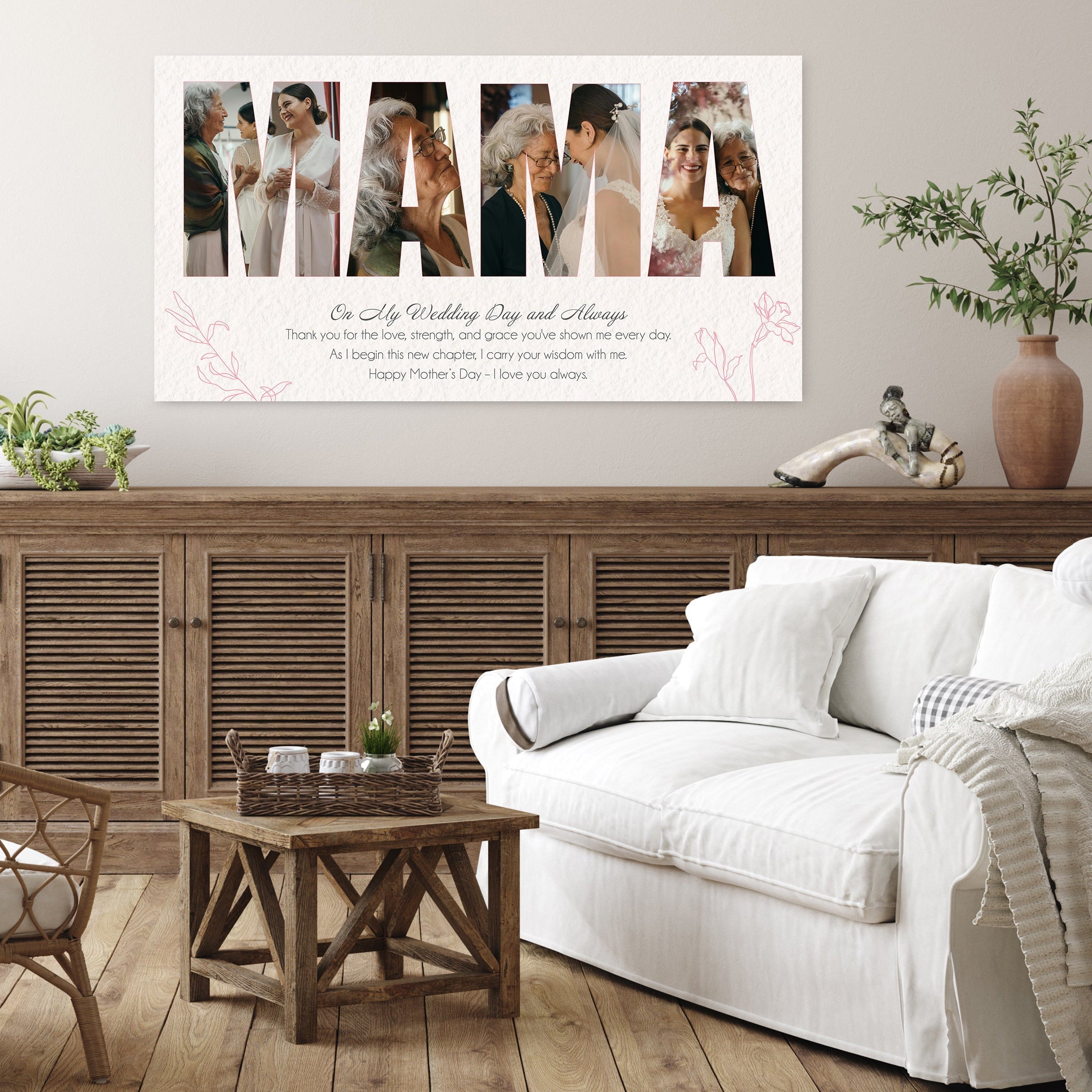 Bride to Mom Photo Canvas