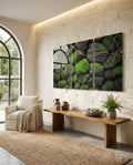 Mossy Stones Mega Glass Wall Art