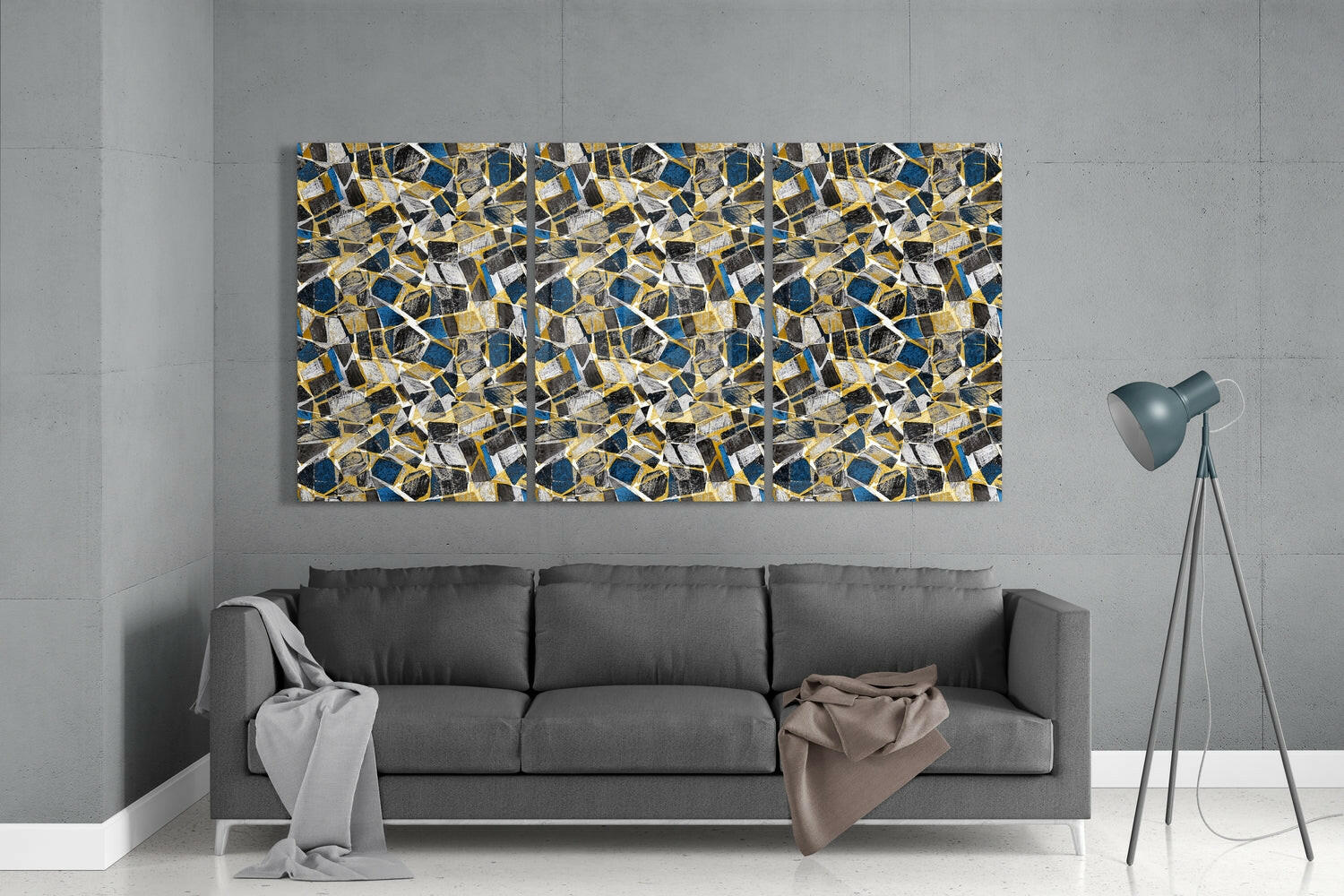 Colored Shapes Glass Wall Art