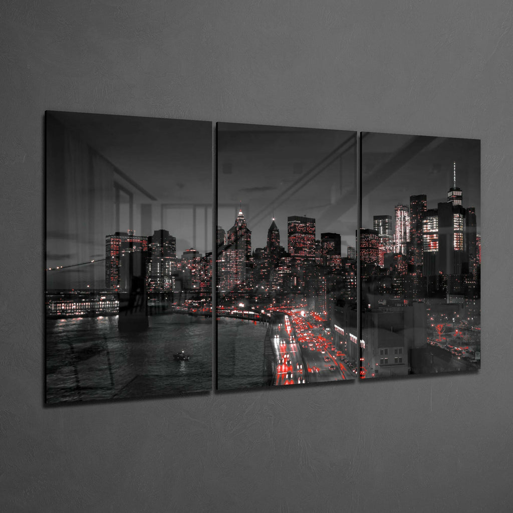 The Lights Of The City Glass Art