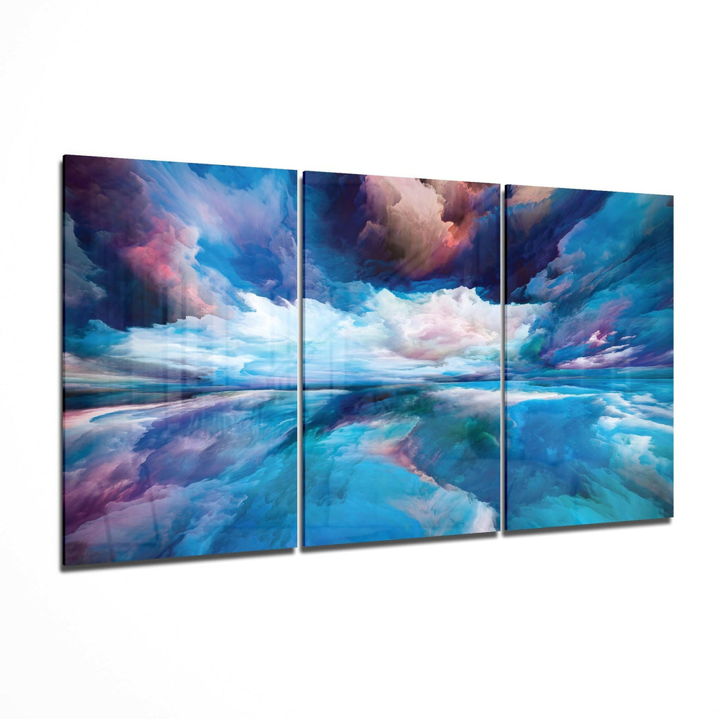 Blue Depth Glass Art