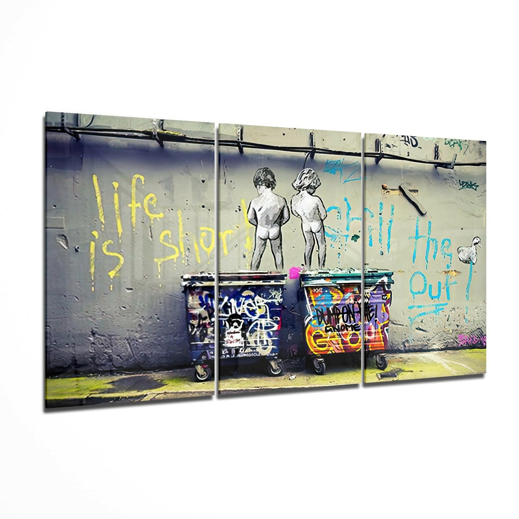Protest - Banksy Glass Art
