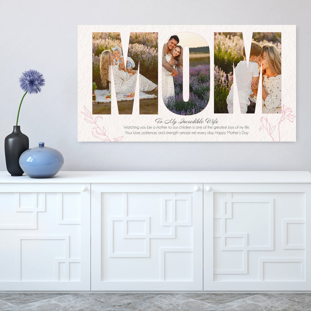 Bride to Mom Photo Canvas