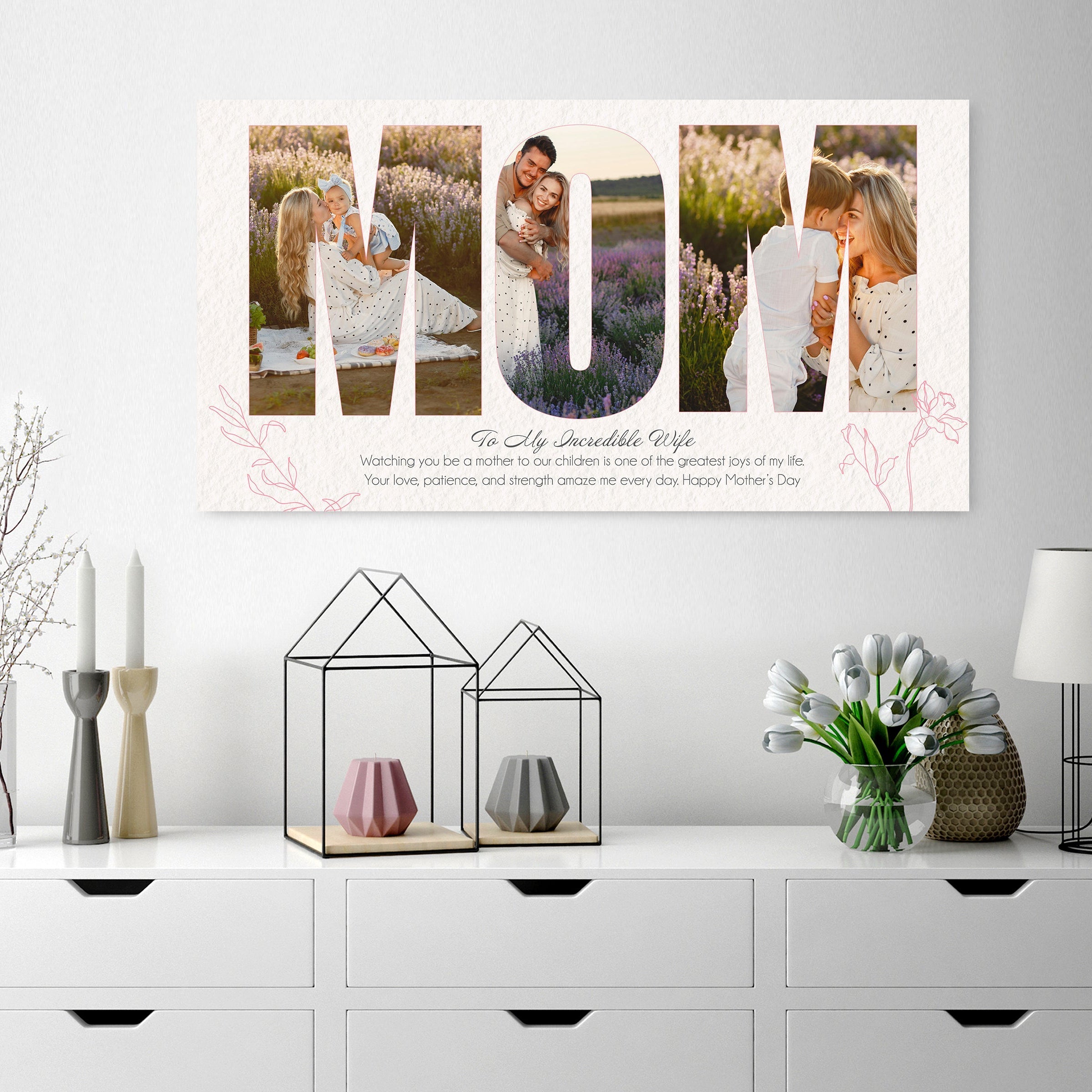 Bride to Mom Photo Canvas