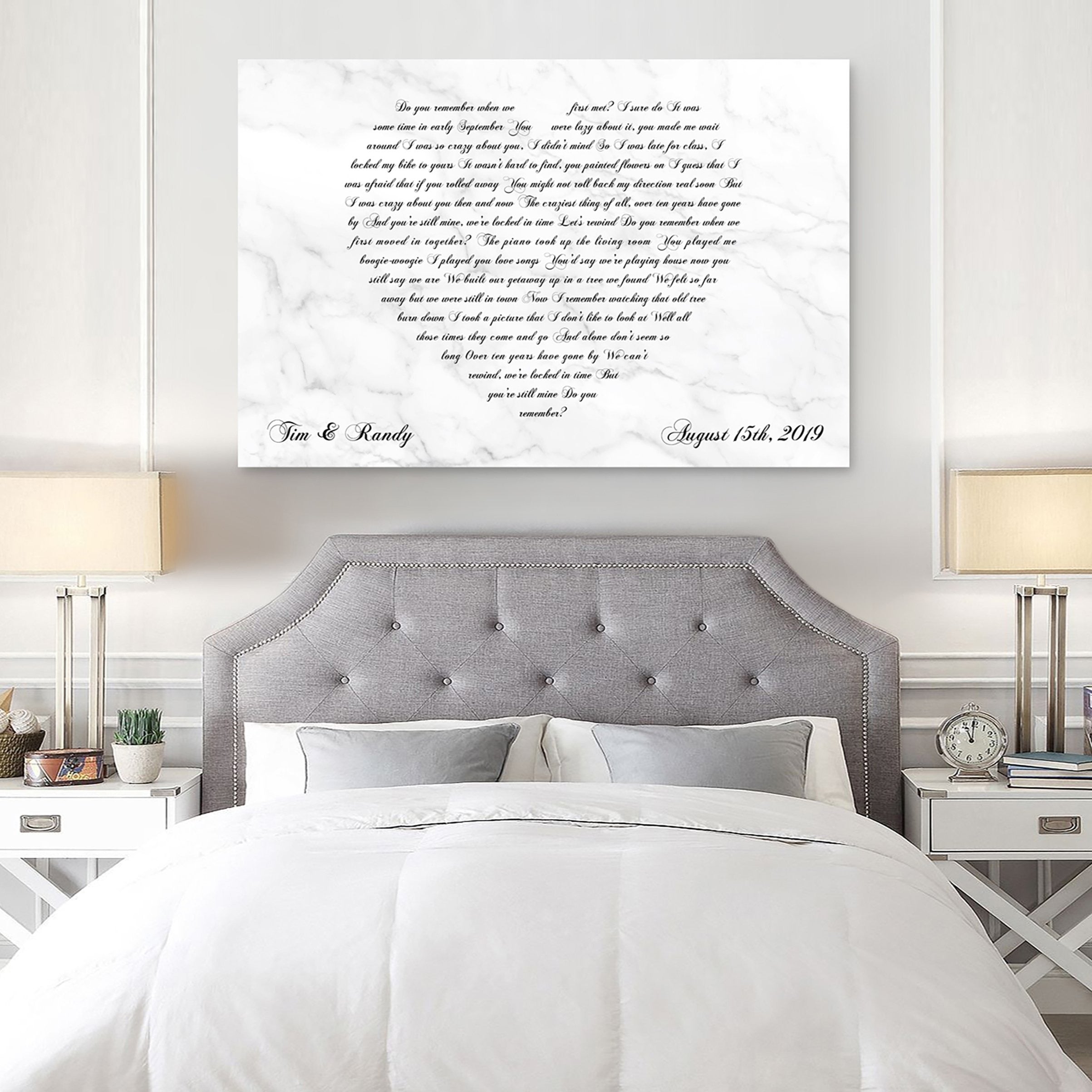 Marble Heart Song Lyrics On Canvas
