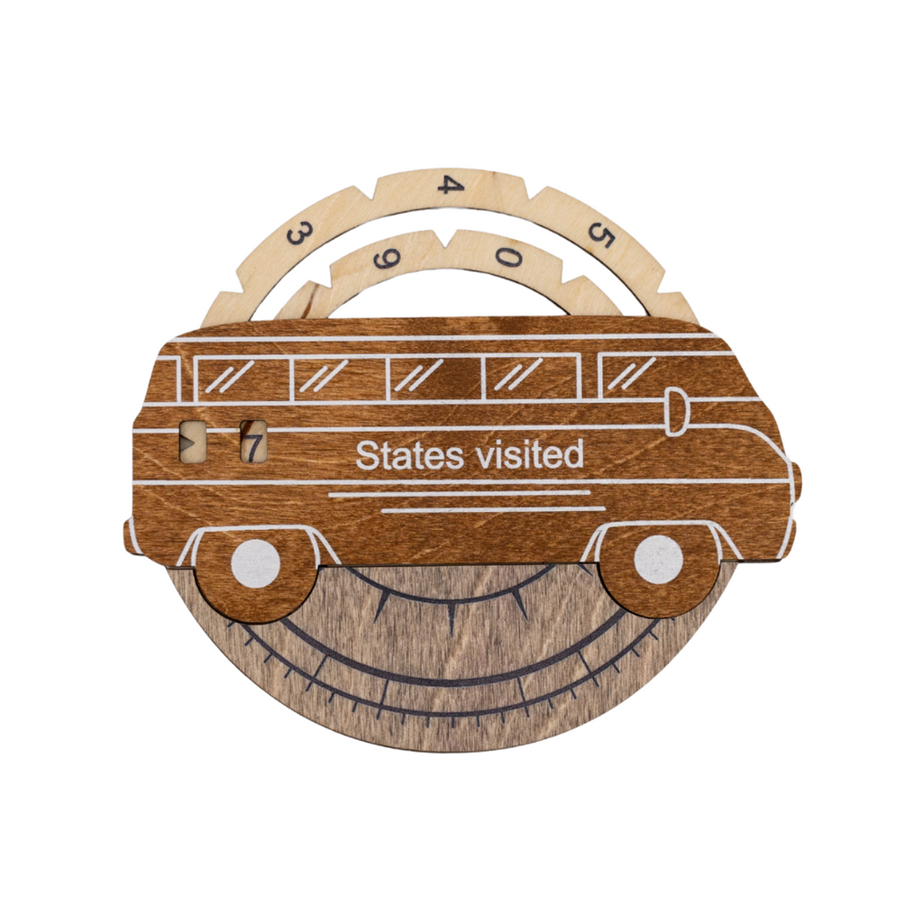Travel Tracker 3D Wooden USA Map – Multicolor