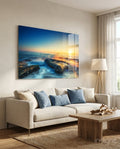 Sea View Glass Wall Art
