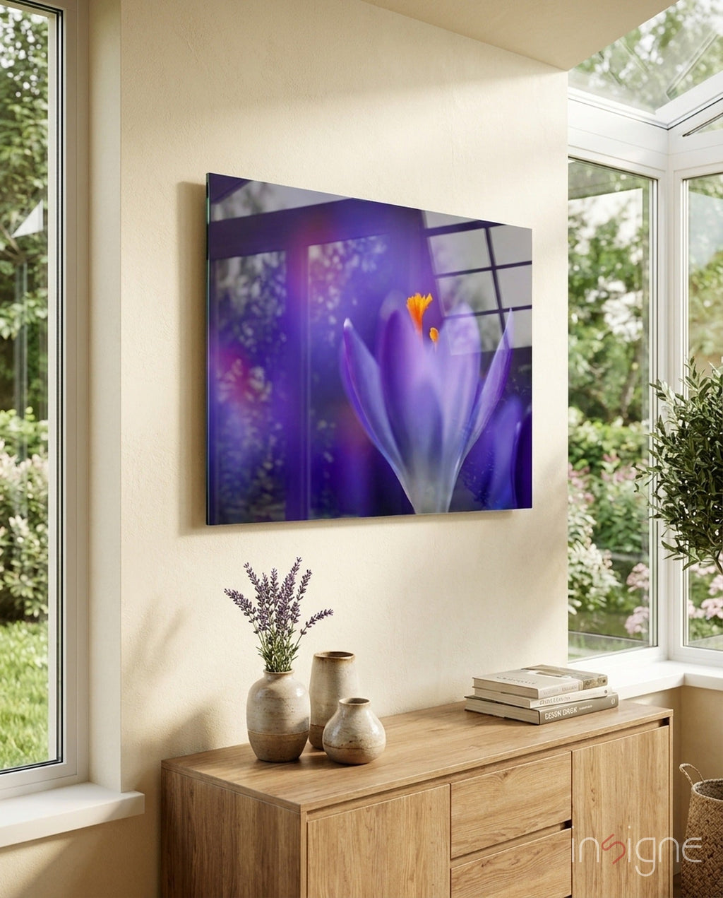 Flower Glass Wall Art