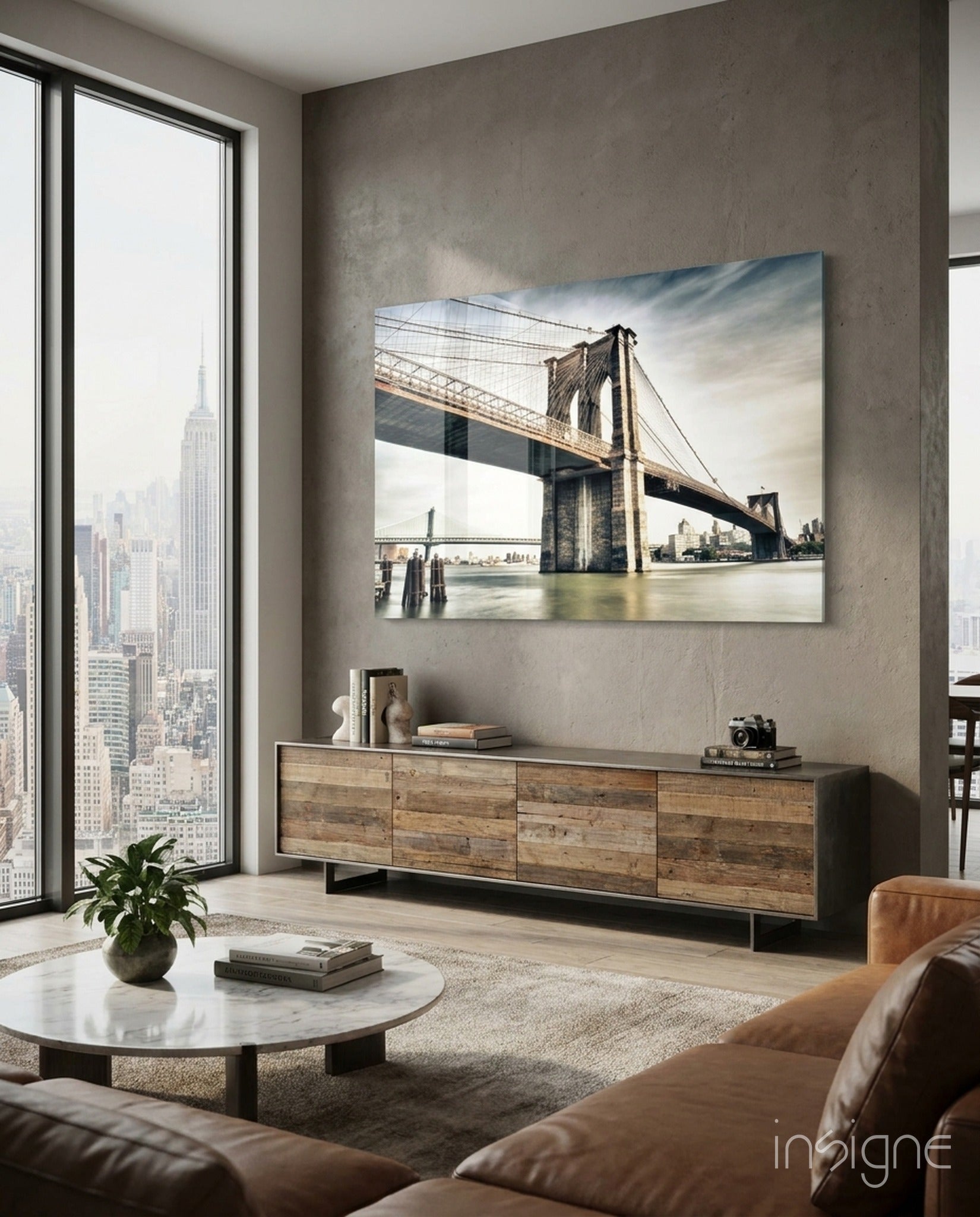 Brooklyn Bridge Glass Wall Art