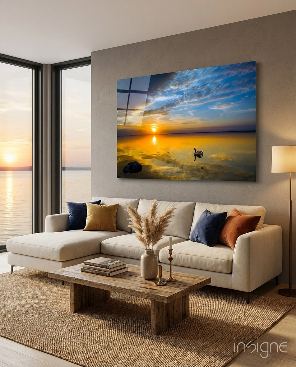 Swan Glass Wall Art