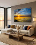 Swan Glass Wall Art