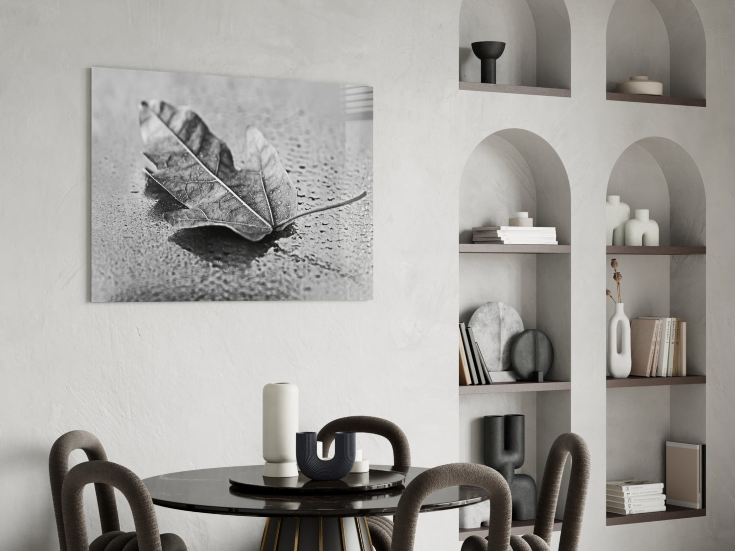 Leaf Glass Wall Art